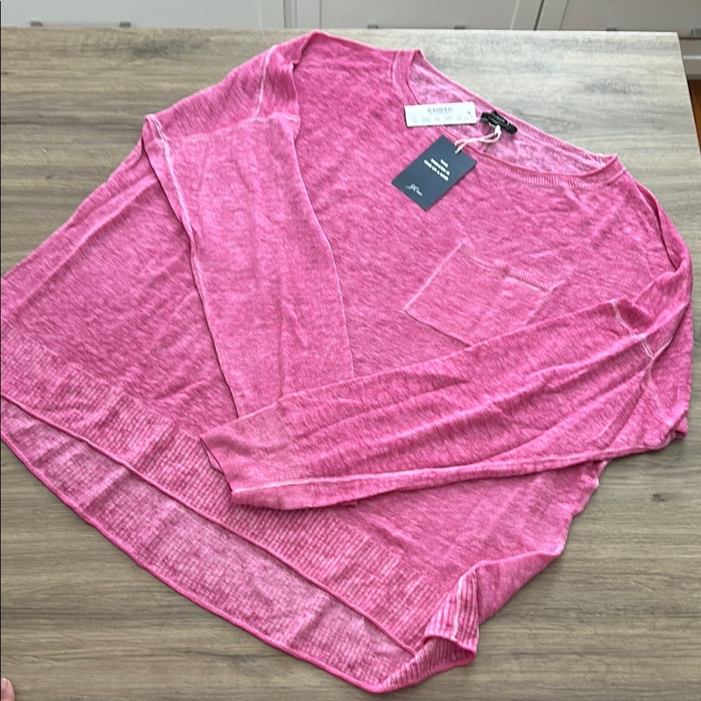 J. Crew Vibrant Pink Crew Neck Sweater